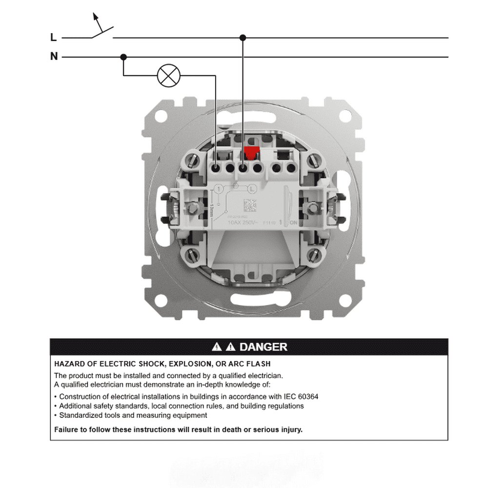Вимикач Schneider Sedna Design білий 1кл з підсвіткою ( SDD111101L )